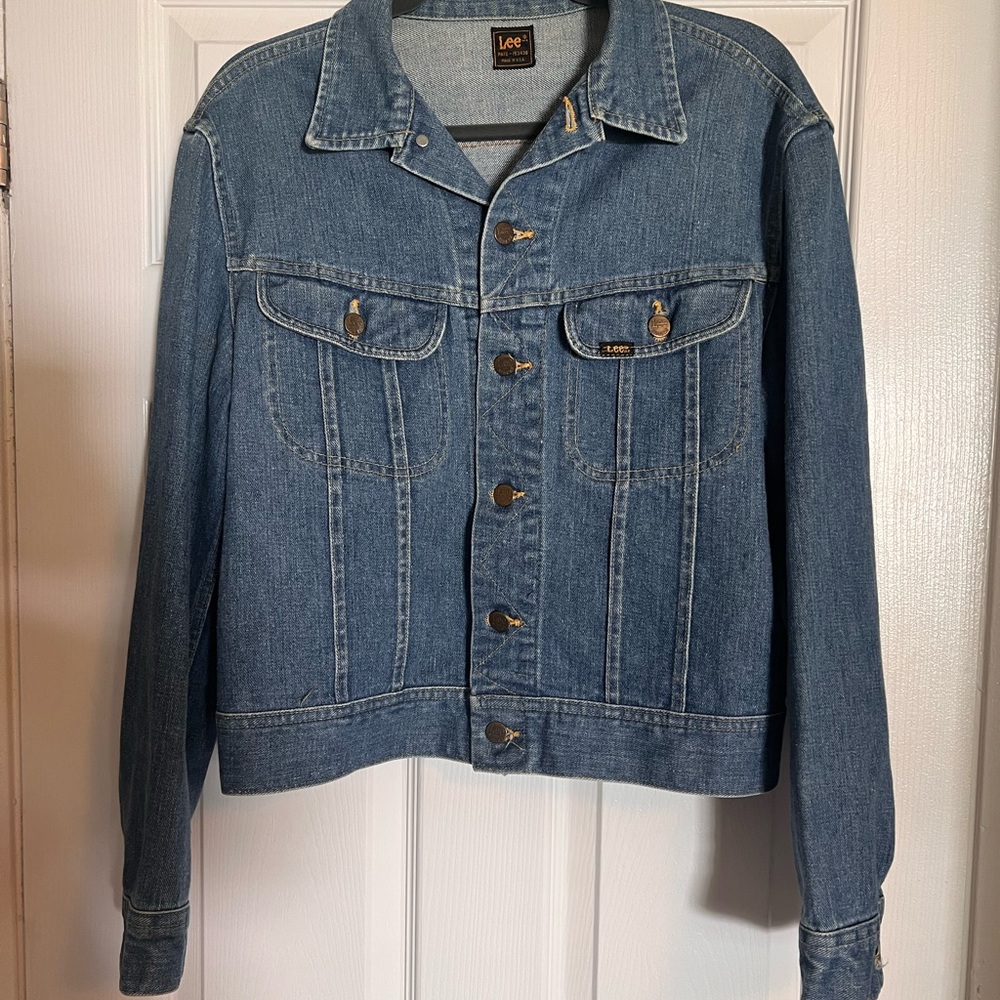 Lee Blue Denim Jacket with Harley Davidson patch